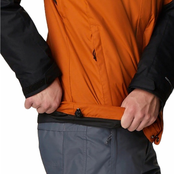 Columbia Men's Whirlibird V Interchange Bold Orange and Black Ski Jacket - Picture 5 of 10